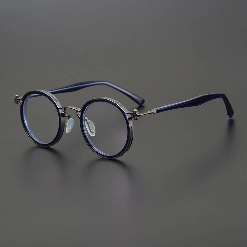 Ultra-Light Pure Titanium Vintage Round Optical Glasses Frame