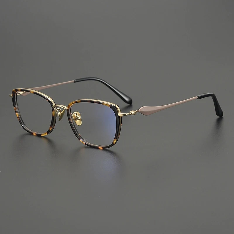 Titanium Cat Eye Prescription Eyeglasses | Ultra-Light Optical Frame for Rx Lenses – CINILY UK - Gold