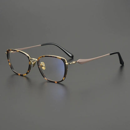 Titanium Cat Eye Prescription Eyeglasses | Ultra-Light Optical Frame for Rx Lenses – CINILY UK side view