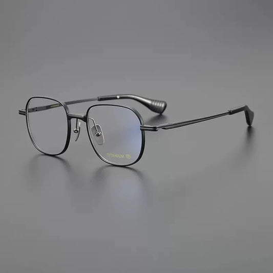 Titanium Geometric Square Prescription Eyeglasses | Ultra-Light Optical Frame for Rx Lenses – CINILY UK