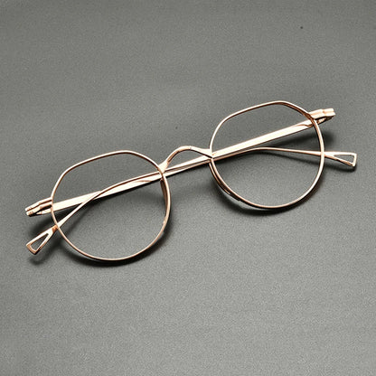 Vintage Titanium Round Optical Glasses Frame Small Fit additional product view