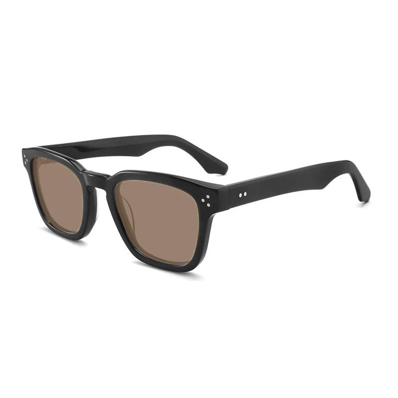 Crystal Green Polarized UV400 Sunglasses | Retro Acetate Designer Shades – CINILY UK - Black
