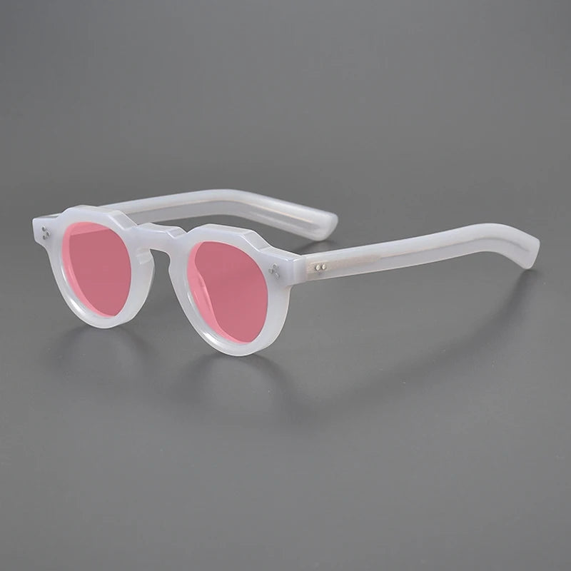Vintage Polarised Acetate Sunglasses with UV400 Protection and a Small Fit - Gray