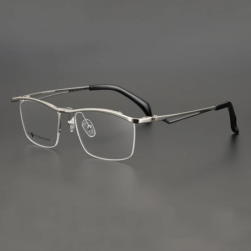 Titanium Flip-Up Square Prescription Eyeglasses