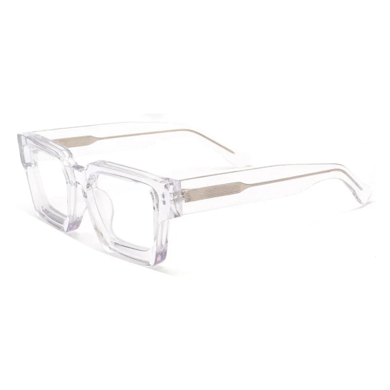 Vintage Thick Acetate Square Glasses Frame | Multi-Colour