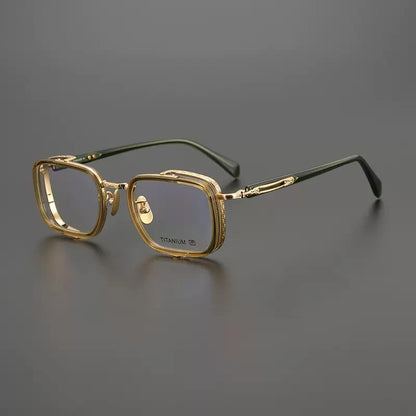 Acetate Titanium Crystal Square Prescription Eyeglasses | Retro Optical Frame for Rx Lenses – CINILY UK