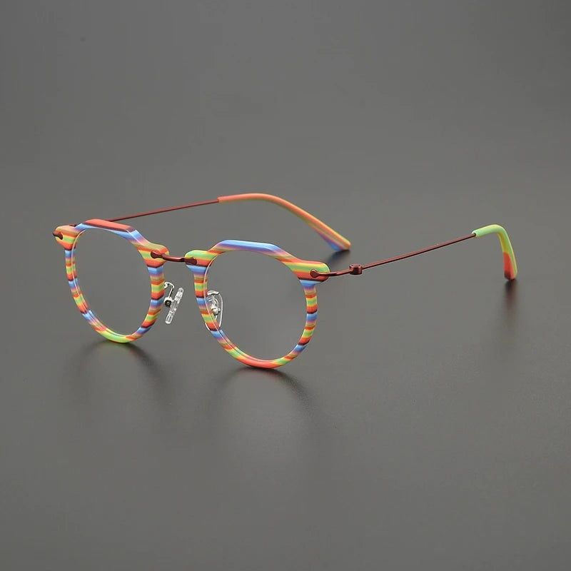 Titanium Crystal Panto Eyeglasses
