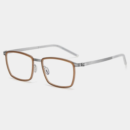 Acetate Screwless Square Eyeglasses | Lightweight Retro Optical Frames – CINILY UK additional product view
