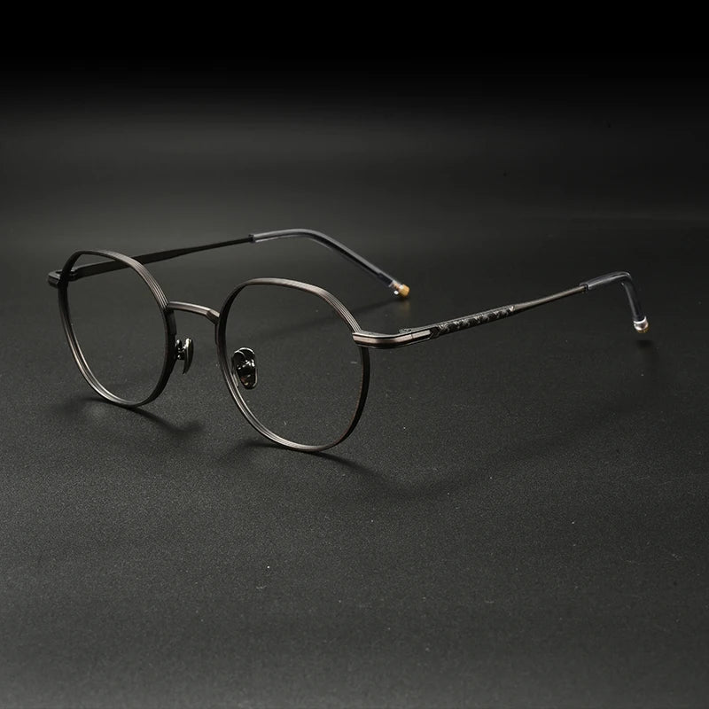 Japanese Titanium Wire Round Eyeglasses