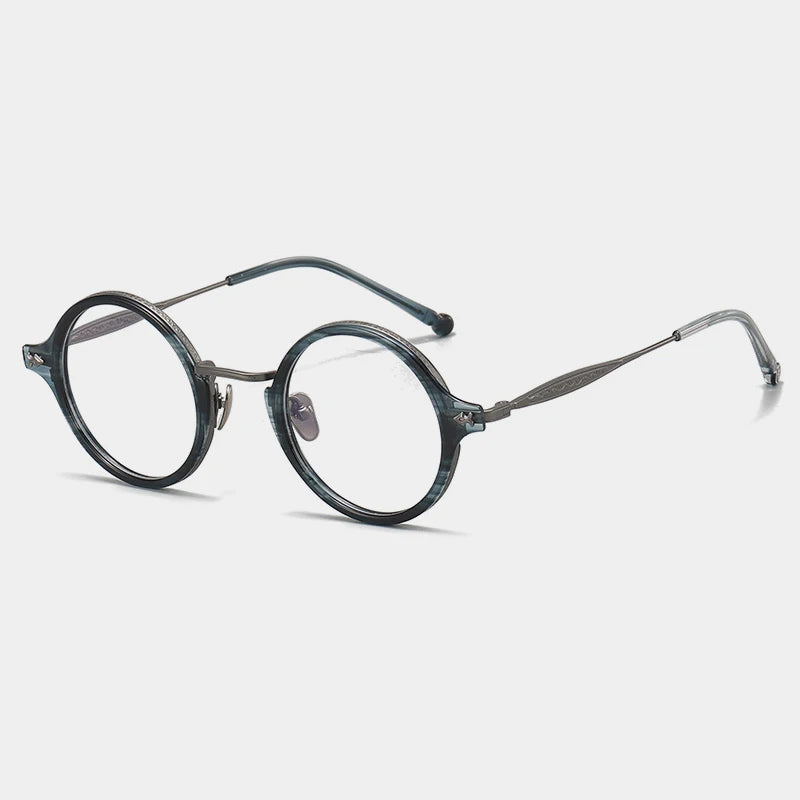 Titanium Acetate Windsor Round Eyeglasses