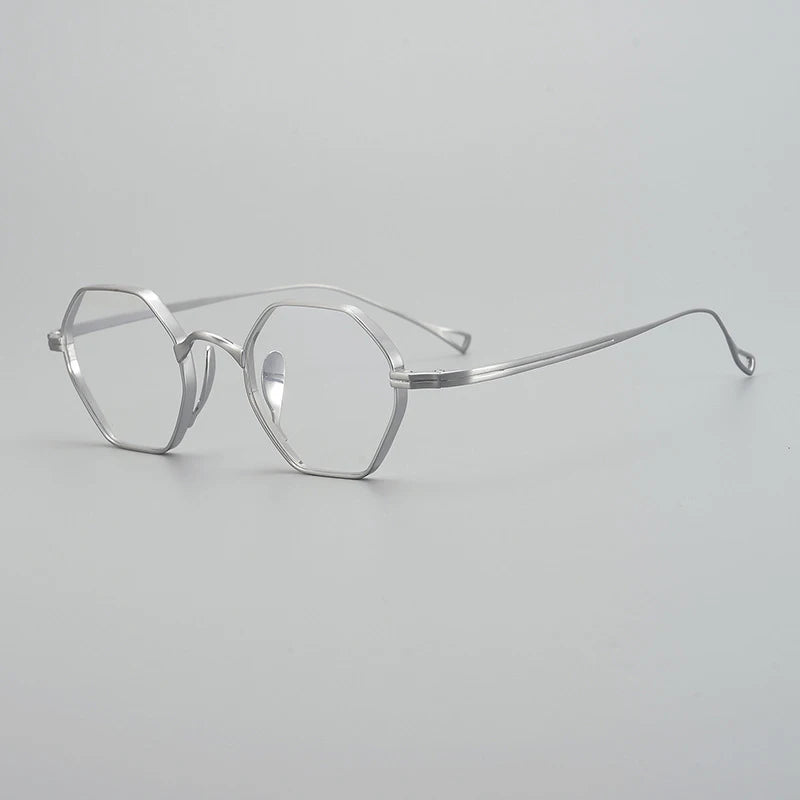 Ultra-Light Titanium Round Prescription Eyeglasses | Minimal Optical Frame for Rx Lenses – CINILY UK - silver