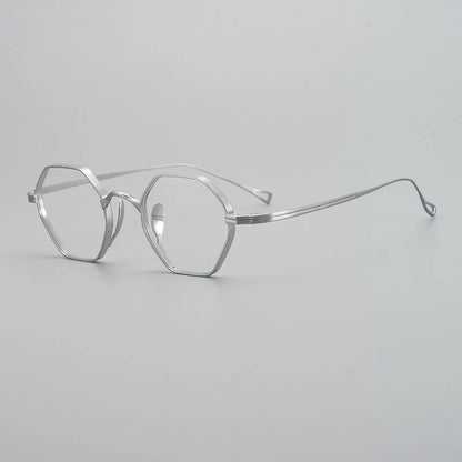 Ultra-Light Titanium Round Prescription Eyeglasses | Minimal Optical Frame for Rx Lenses – CINILY UK front view