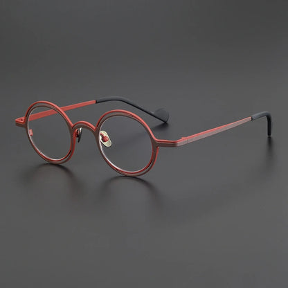Titanium Round Prescription Eyeglasses | Lightweight Retro Rx Glasses Online – CINILY UK side view