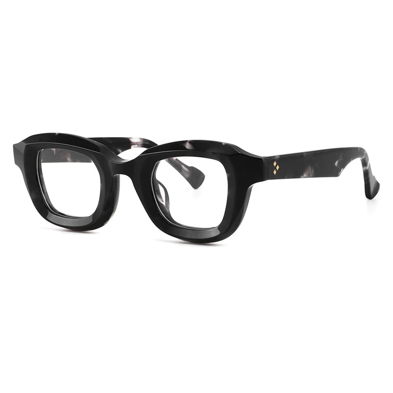 Acetate Geometric Prescription Eyeglasses | Bold Retro Rx Glasses Online – CINILY UK lens detail