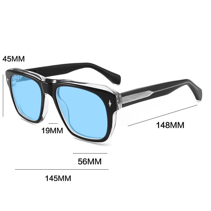 Vintage Polarised Acetate Sunglasses with UV400 Protection in a Larger Fit