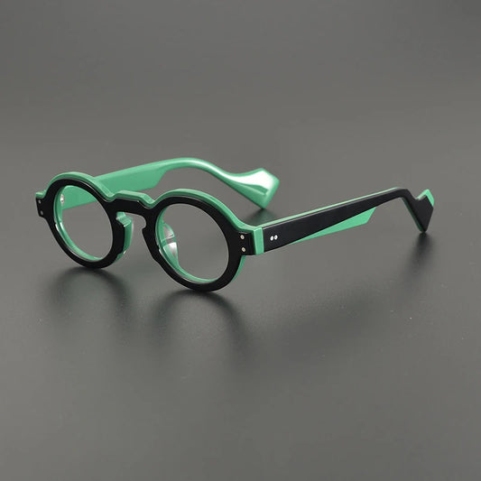 Acetate Chunky Round Prescription Eyeglasses | Bold Retro Rx Glasses – CINILY UK
