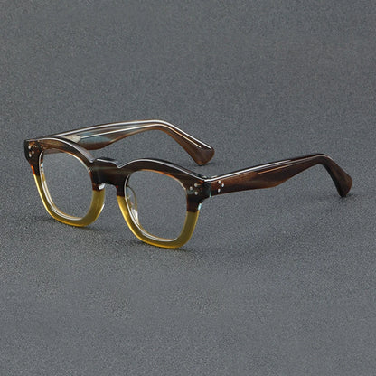Acetate Small Two-Tone Prescription Eyeglasses | Retro Optical Frame for Rx Lenses – CINILY UK lens detail