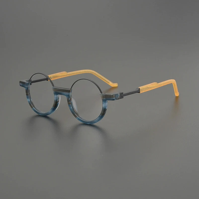 Acetate Green Round Eyeglasses
