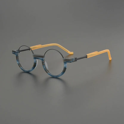 Acetate Green Round Prescription Eyeglasses | Bold Optical Frame for Rx Lenses – CINILY UK front view