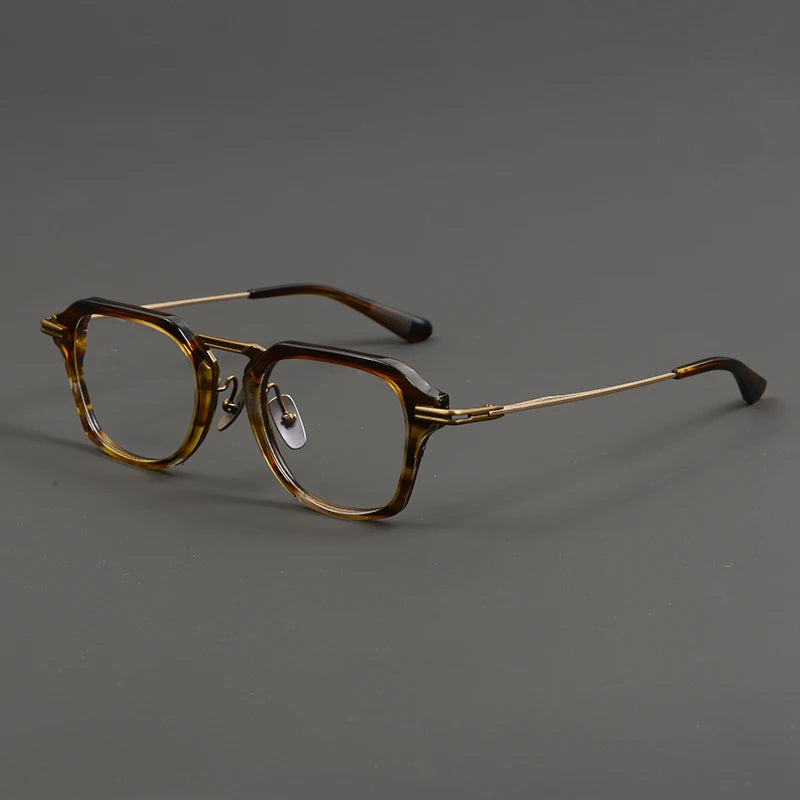 Oversized Titanium Acetate Prescription Eyeglasses | Retro Optical Frame for Rx Lenses – CINILY UK - Tortoise