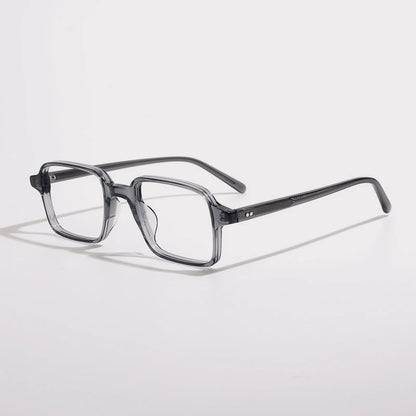 Acetate Tortoise Square Prescription Eyeglasses | Retro Designer Rx Glasses – CINILY UK frame detail