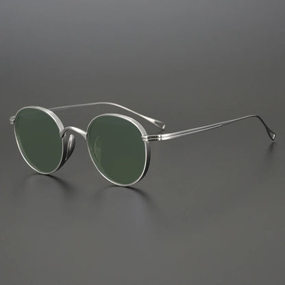Ultra-Light Pure Titanium Polarised Sunglasses | Vintage Round additional product view