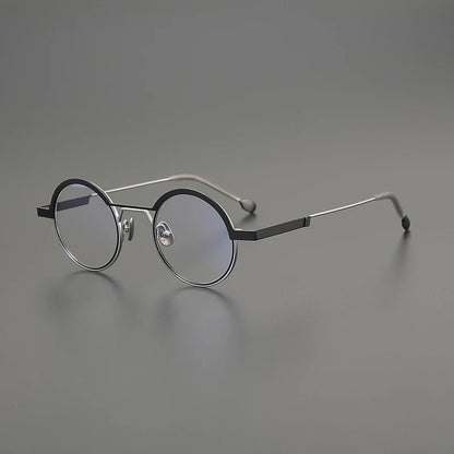 Ultra-Light Titanium Round Prescription Eyeglasses | Minimal Optical Frame for Rx Lenses – CINILY UK side view