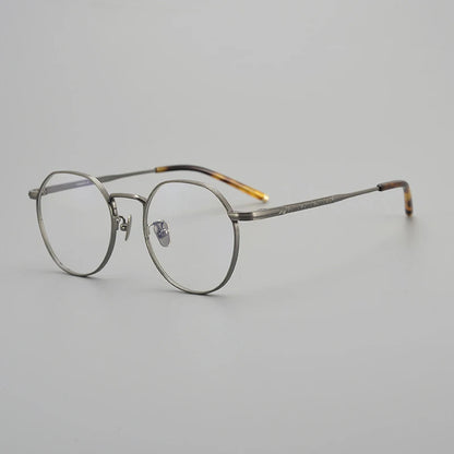 Japanese Titanium Wire Round Prescription Eyeglasses | Retro Optical Frame for Rx Lenses – CINILY UK additional product view