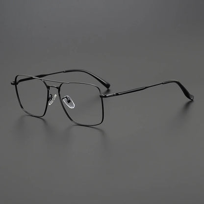 Alloy Geometric Pilot Prescription Eyeglasses | Lightweight Metal Rx Glasses – CINILY UK lens detail