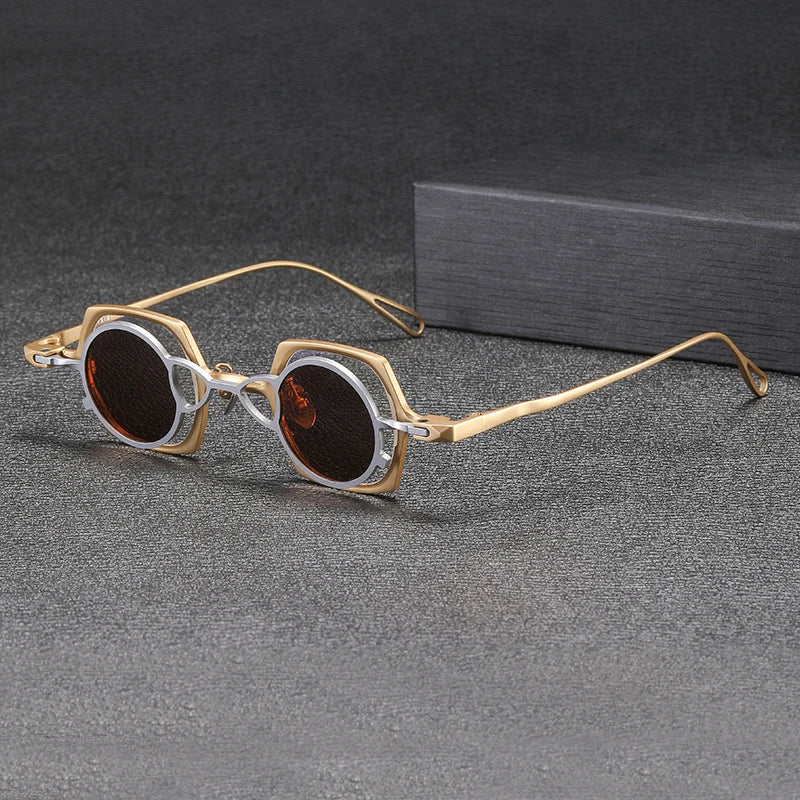 2-in-1 Magnetic Clip-On Pure Titanium Eyeglasses with Polarised Sun Clip