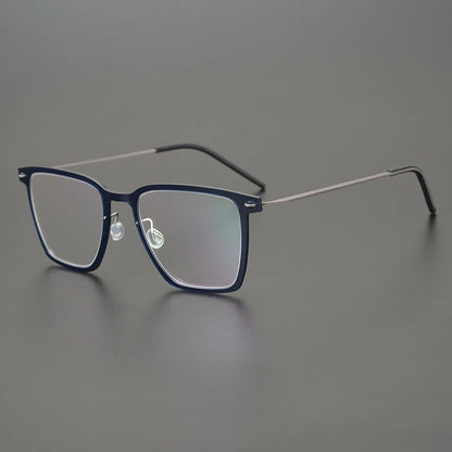 Transparent Titanium Square Prescription Eyeglasses | Ultra-Light Optical Frame for Rx Lenses – CINILY UK frame detail