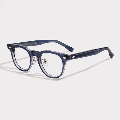 Acetate Keyhole Panto Prescription Eyeglasses | Retro Optical Frame for Rx Lenses – CINILY UK temple detail