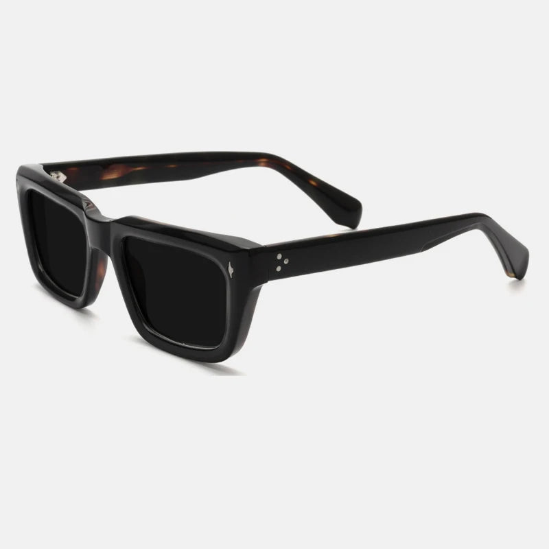 Vintage Thick Acetate Polarised Sunglasses | UV400 | Retro Square additional product view