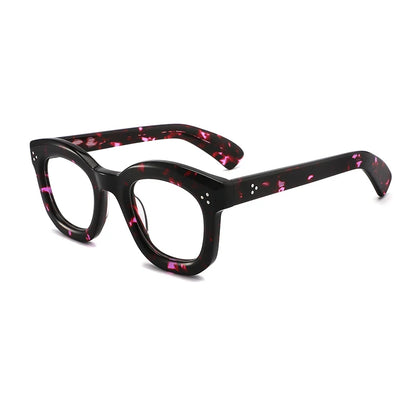 Vintage Handmade Acetate Square Optical Glasses Frame additional product view