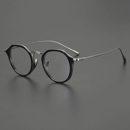 Titanium Windsor Panto Prescription Eyeglasses | Retro Optical Frame for Rx Lenses – CINILY UK lens detail
