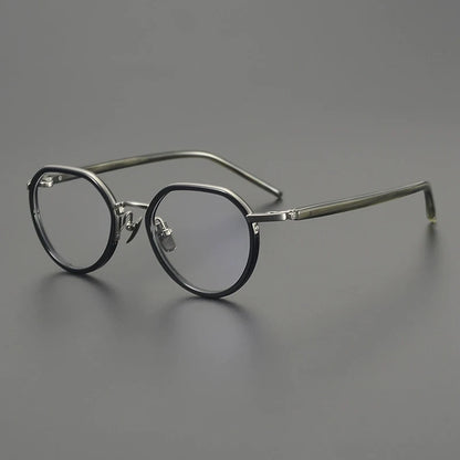 Titanium Acetate Panto Prescription Eyeglasses | Retro Optical Frame for Rx Lenses – CINILY UK frame detail