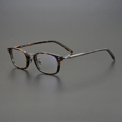 Acetate Slim Square Prescription Eyeglasses | Ultra-Light Retro Rx Glasses – CINILY UK side view