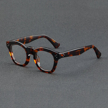 Acetate Small Two-Tone Prescription Eyeglasses | Retro Optical Frame for Rx Lenses – CINILY UK front view