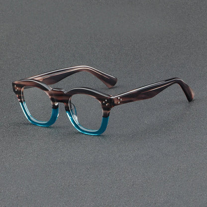 Acetate Small Two-Tone Prescription Eyeglasses | Retro Optical Frame for Rx Lenses – CINILY UK temple detail