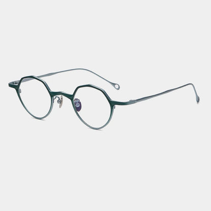 Titanium Small-Fit Round Prescription Eyeglasses | Ultra-Light Retro Rx Glasses – CINILY UK additional product view