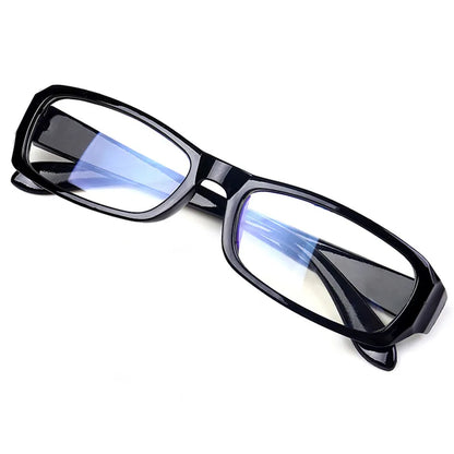 Tortoise Rectangle Blue Light Glasses | Retro Small-Frame Screen Glasses – CINILY UK front view