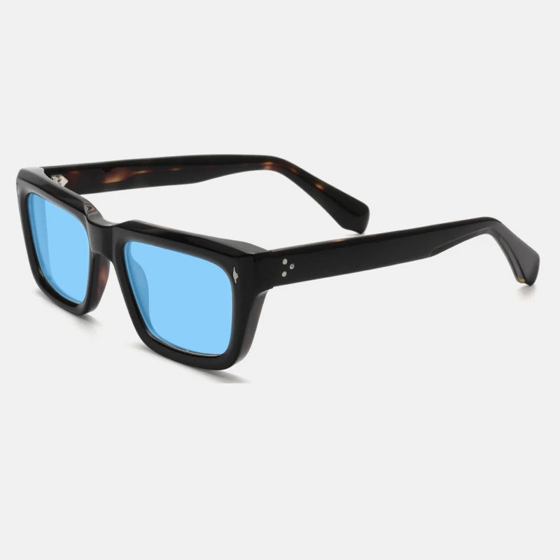 Vintage Thick Acetate Polarised Sunglasses | UV400 | Retro Square - Tortoise