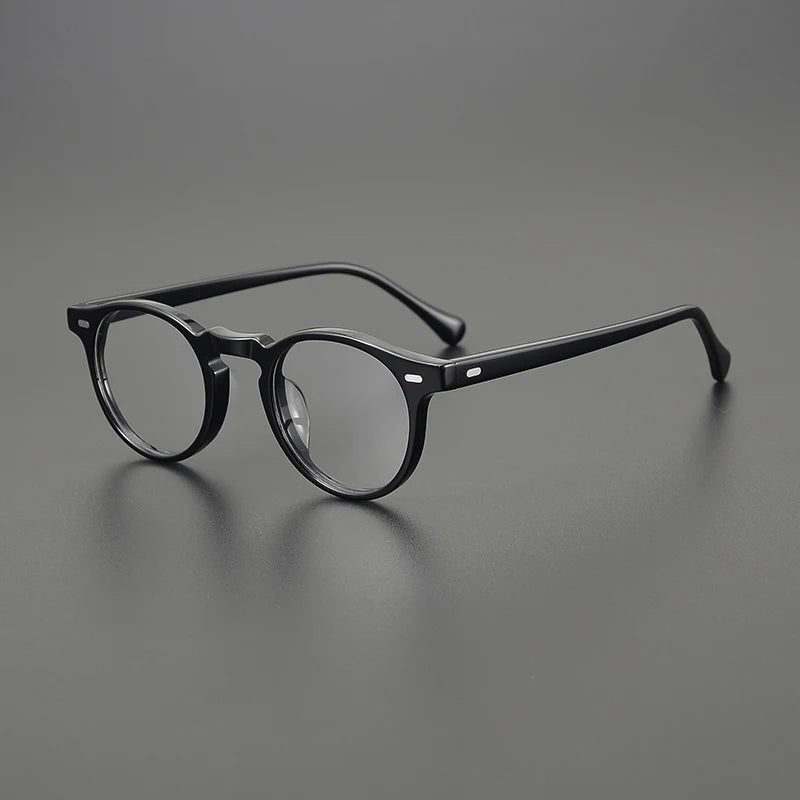 Japanese Acetate Panto Prescription Eyeglasses | Retro Optical Frame for Rx Lenses – CINILY UK - Black