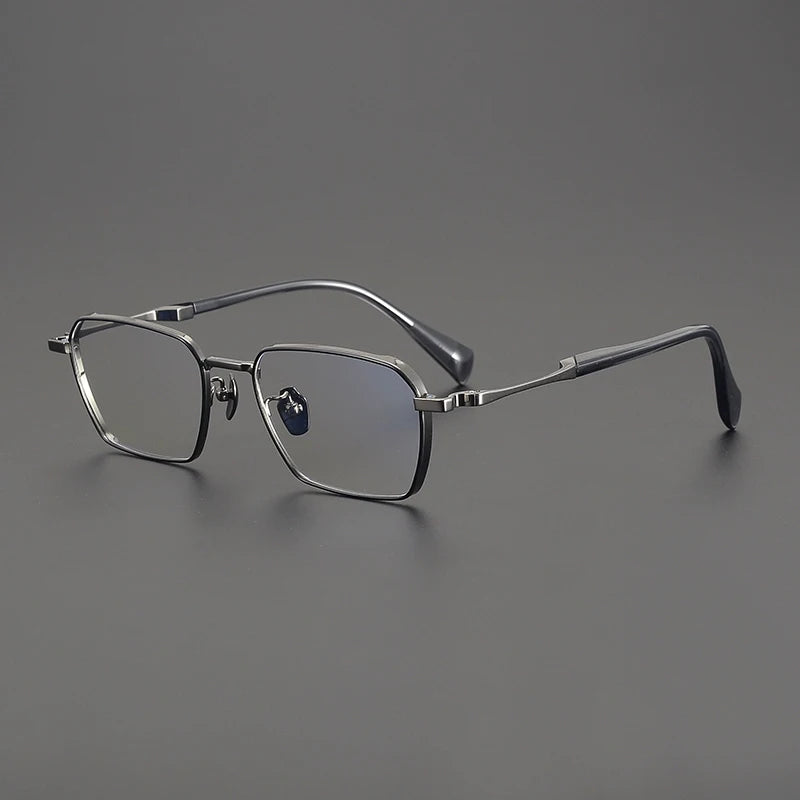 Large Titanium Square Eyeglasses