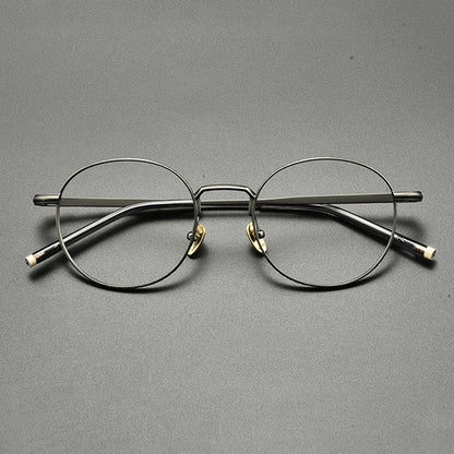 Titanium Wire Round Prescription Eyeglasses | Ultra-Light Optical Frame for Rx Lenses – CINILY UK frame detail