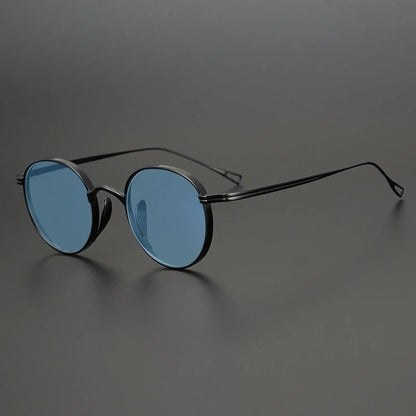 Ultra-Light Pure Titanium Polarised Sunglasses | Vintage Round additional product view