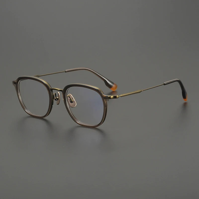 Titanium Tortoise Round Prescription Eyeglasses | Lightweight Optical Frame for Rx Lenses – CINILY UK - Black Coffee