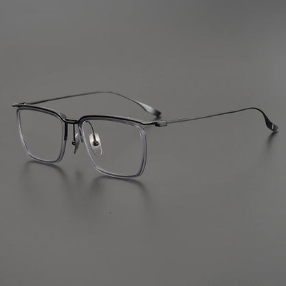 Titanium Square Prescription Eyeglasses | Ultra-Light Optical Frame for Rx Lenses – CINILY UK frame detail