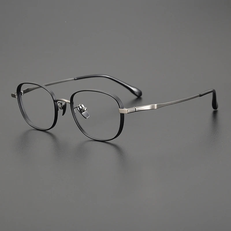 Petite Titanium Blue Panto Prescription Eyeglasses | Ultra-Light Optical Frame for Rx Lenses – CINILY UK - GUNMETAL