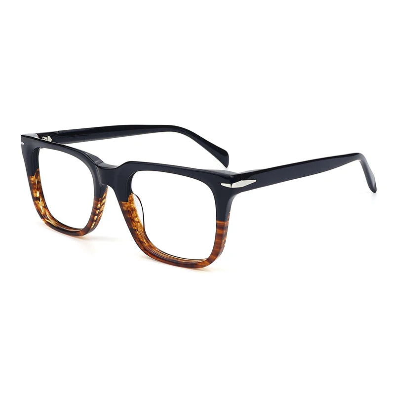 Vintage Two-Tone Acetate Eyeglasses Frame – Black & Tortoise